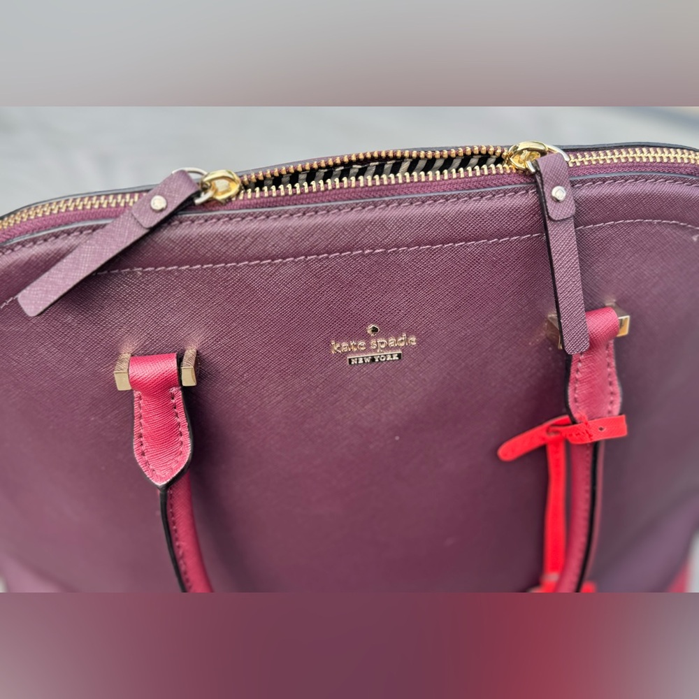 Kate Spade Purple and Red Satchel - Picture 4 of 16